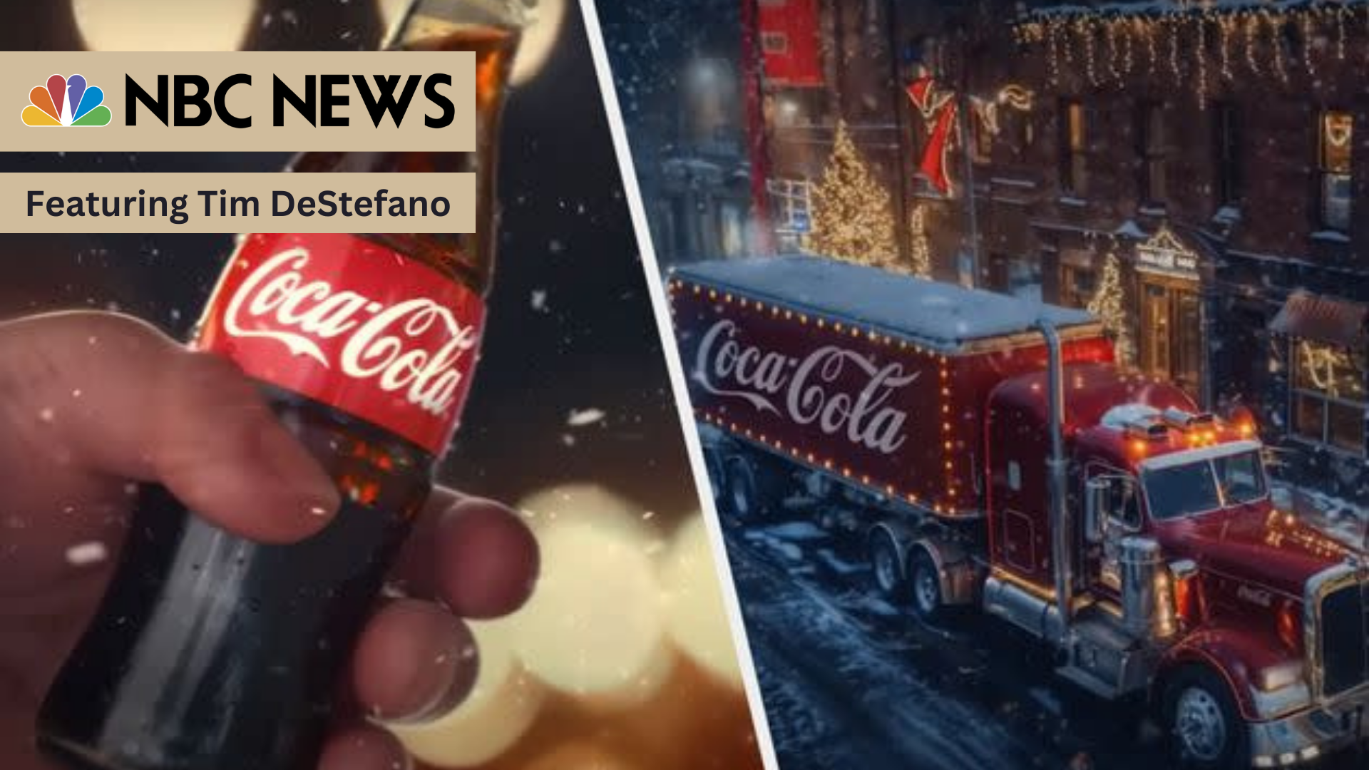 NBC News featuring Tim DeStefano with Coca-Cola truck