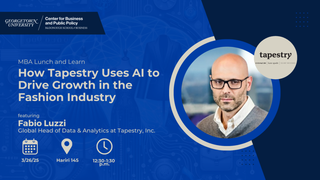 MBA Lunch & Learn: How Tapestry Uses AI to Drive Growth in the Fashion Industry Fabio Luzzi Tapestry Inc