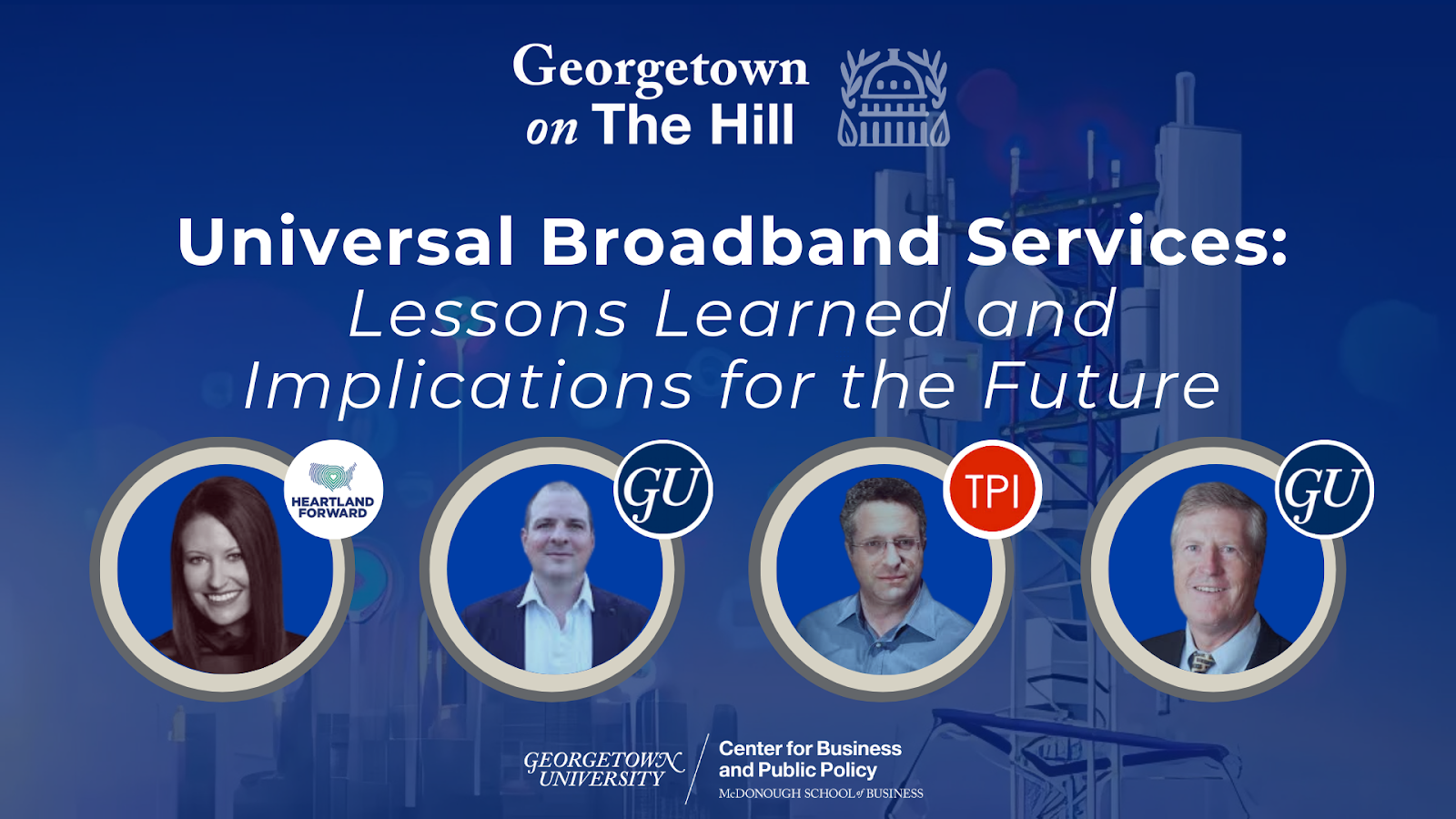 Promotional graphic for a Georgetown on the Hill event titled 